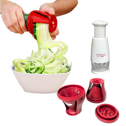 2 Cortadores espiralizador de verduras y vegetales Vegitrim - TV NOVEDADES TV