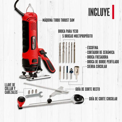 Herramienta multifuncional, sierra, caladora, cortadora Turbo Thrust Saw - TV NOVEDADES TV