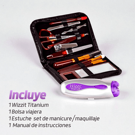 Depilador de raiz, facial, corporal, portátil y seguro Wizzit Titanium