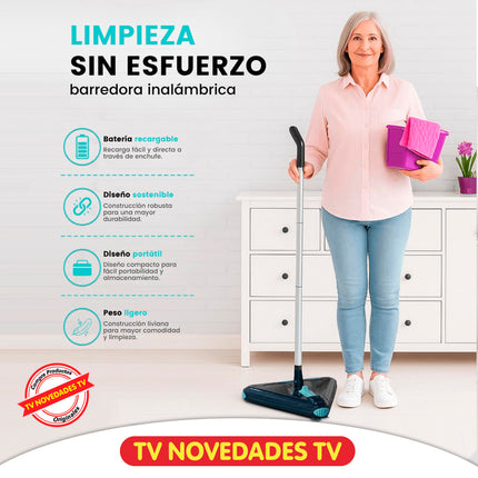 Barredora Inalámbrica recargable triangular Zippi Sweeper - TV NOVEDADES TV