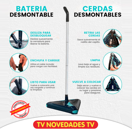 Barredora Inalámbrica recargable triangular Zippi Sweeper - TV NOVEDADES TV