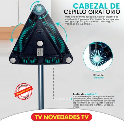 Barredora Inalámbrica recargable triangular Zippi Sweeper - TV NOVEDADES TV