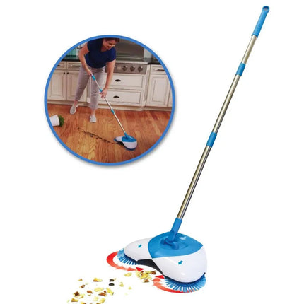 Barredora escoba rotatoria sin cables ni baterías Hurricane Spin Broom - TV NOVEDADES TV