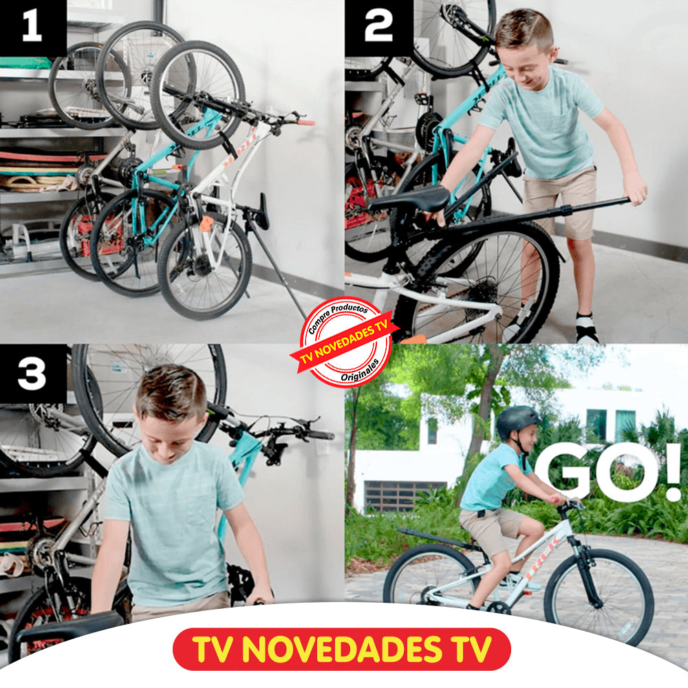 Soporte Vertical para Bicicletas Bike Nook Go + Rack