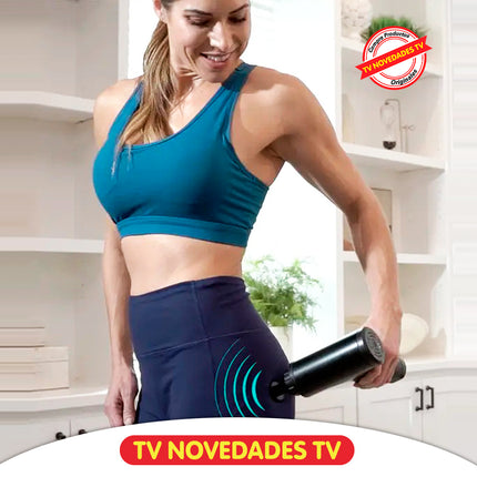 Pistola masajeador eléctrico portátil de tejido profundo Body Buzz Massager - TV NOVEDADES TV