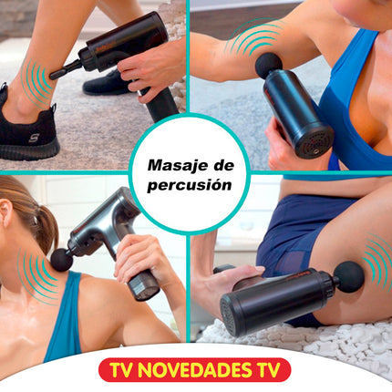 Pistola masajeador eléctrico portátil de tejido profundo Body Buzz Massager - TV NOVEDADES TV