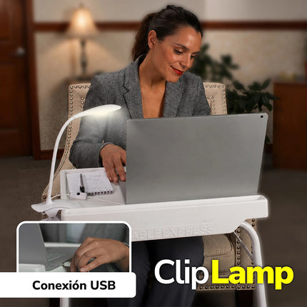 Lámpara LED flexible con clip y conexión USB ClipLamp