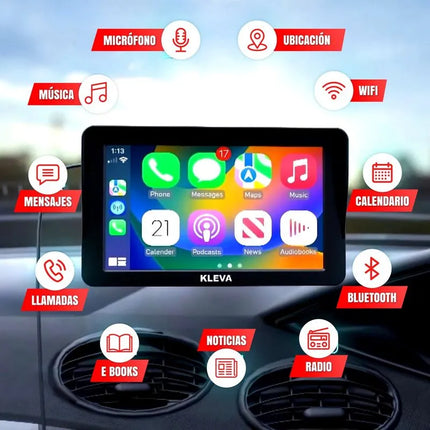 Pantalla inteligente para auto Kleva Smart Play conecta tu celular