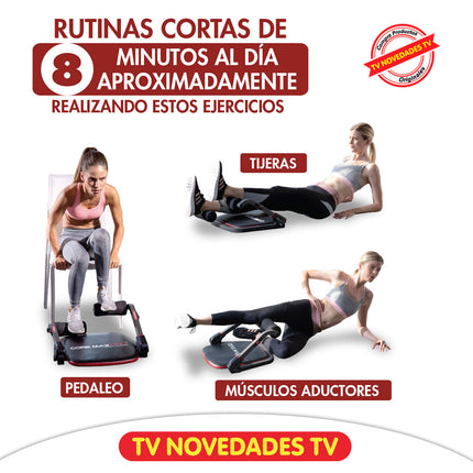Maquina Para Abdominales, Brazos, Piernas y Espalda Core Max Pro