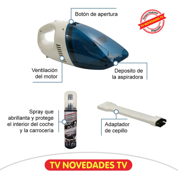 Aspiradora Car Vacuum Gs-v08 Para Autos+silicon