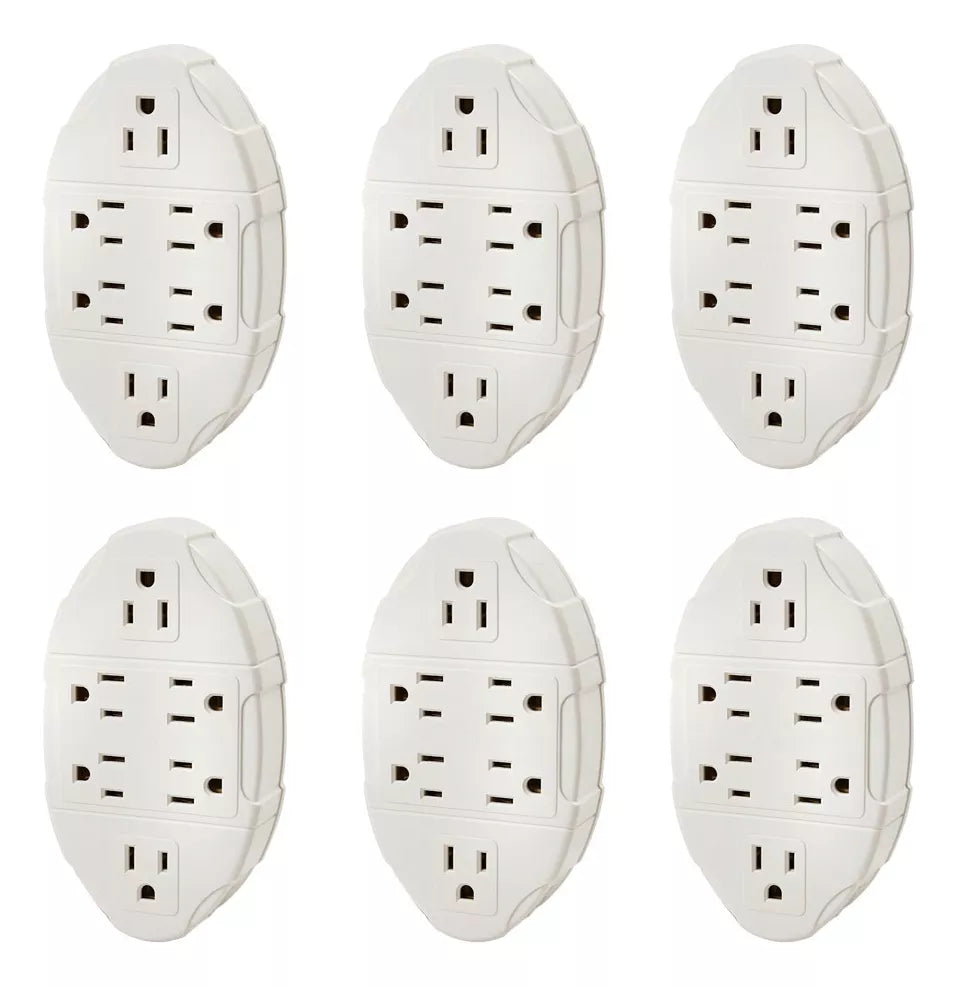 6 Regletas Eléctricas De 6 Tomas Plug House Al Mayor.