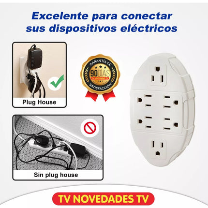 2 Prácticas regletas eléctricas de 6 tomas - TV NOVEDADES TV
