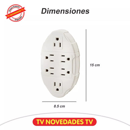 2 Prácticas regletas eléctricas de 6 tomas - TV NOVEDADES TV
