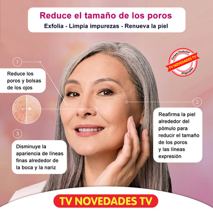 Antiarrugas facial por dermoabrasión y skin care, exfolia la piel con Diamond Secret