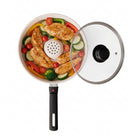 Sartén Dry Cooker con revestimiento de cerámica y tapa de vidrio