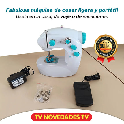Mini máquina de coser portátil, liviana y con pedal Easy Stitch Deluxe - TV NOVEDADES TV