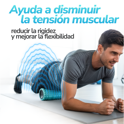 Rodillo masajeador vibratorio recargable de recuperación muscular profunda - Ez Silver Roller C | TV NOVEDADES TV