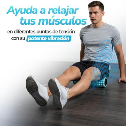 Rodillo masajeador vibratorio recargable de recuperación muscular profunda - Ez Silver Roller C | TV NOVEDADES TV