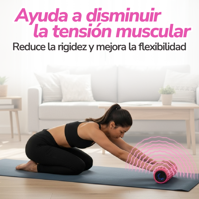 Rodillo masajeador vibratorio recargable de recuperación muscular profunda - EZ Silver Roller V | TV NOVEDADES TV