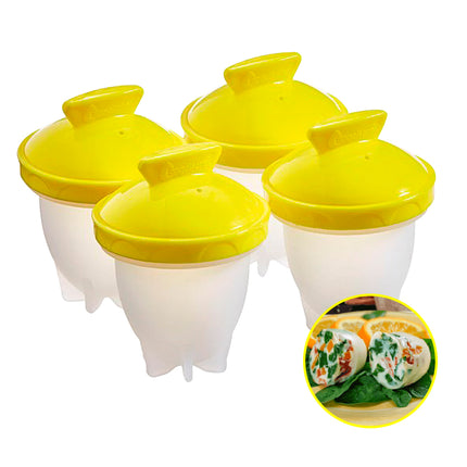 Moldes de silicona Eggciters para cocinar huevos sin cáscara 4 unidades