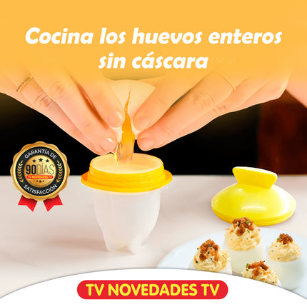 Moldes de silicona Eggciters para cocinar huevos sin cáscara 4 unidades