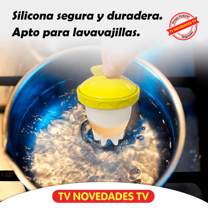 Moldes de silicona Eggciters para cocinar huevos sin cáscara 4 unidades