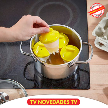 Moldes de silicona Eggciters para cocinar huevos sin cáscara 4 unidades