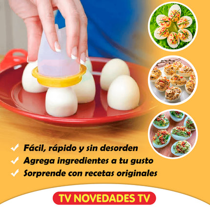 Moldes de silicona Eggciters para cocinar huevos sin cáscara 4 unidades