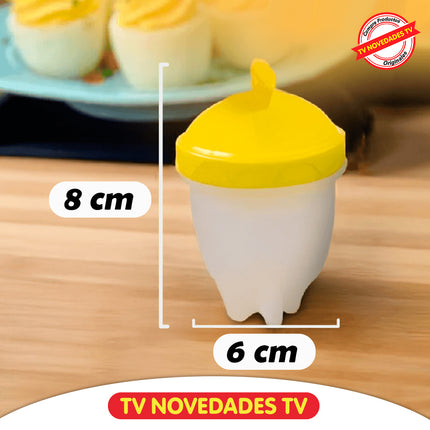 Moldes de silicona Eggciters para cocinar huevos sin cáscara 4 unidades