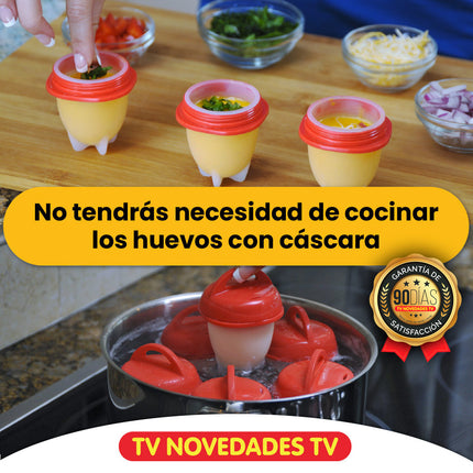 Molde para cocinar huevos enteros sin cascara Egglettes