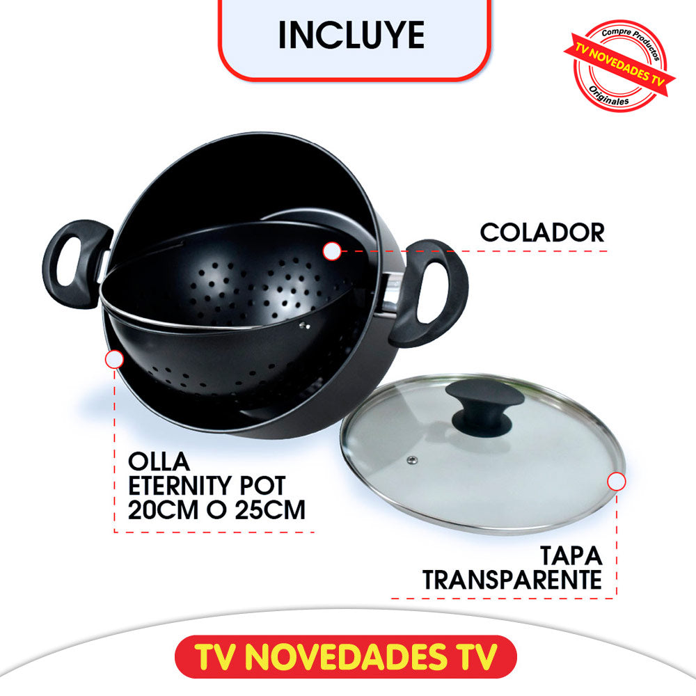 Olla con Colador Giratorio Eternity