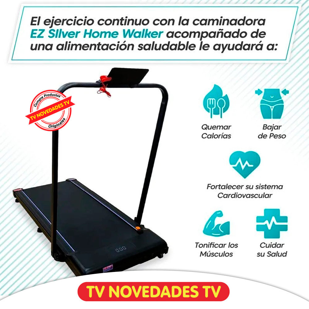 Caminadora Eléctrica Plegable y Segura Ez Silver Home Walker