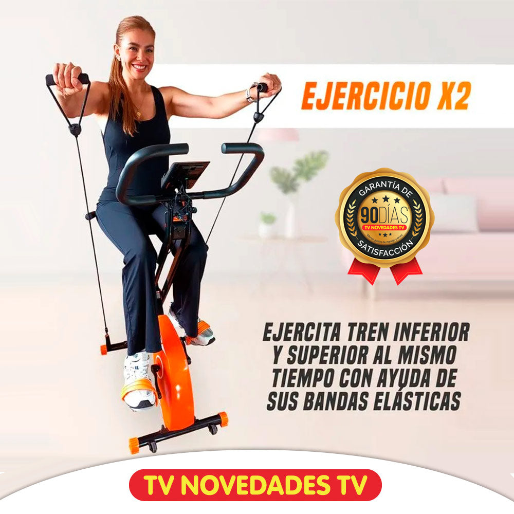 Bicicleta Estática Plegable 2 En 1 Ez Silver Cycle