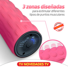 Rodillo Masajeador Inalámbrico con Vibración Ez Silver Roller V