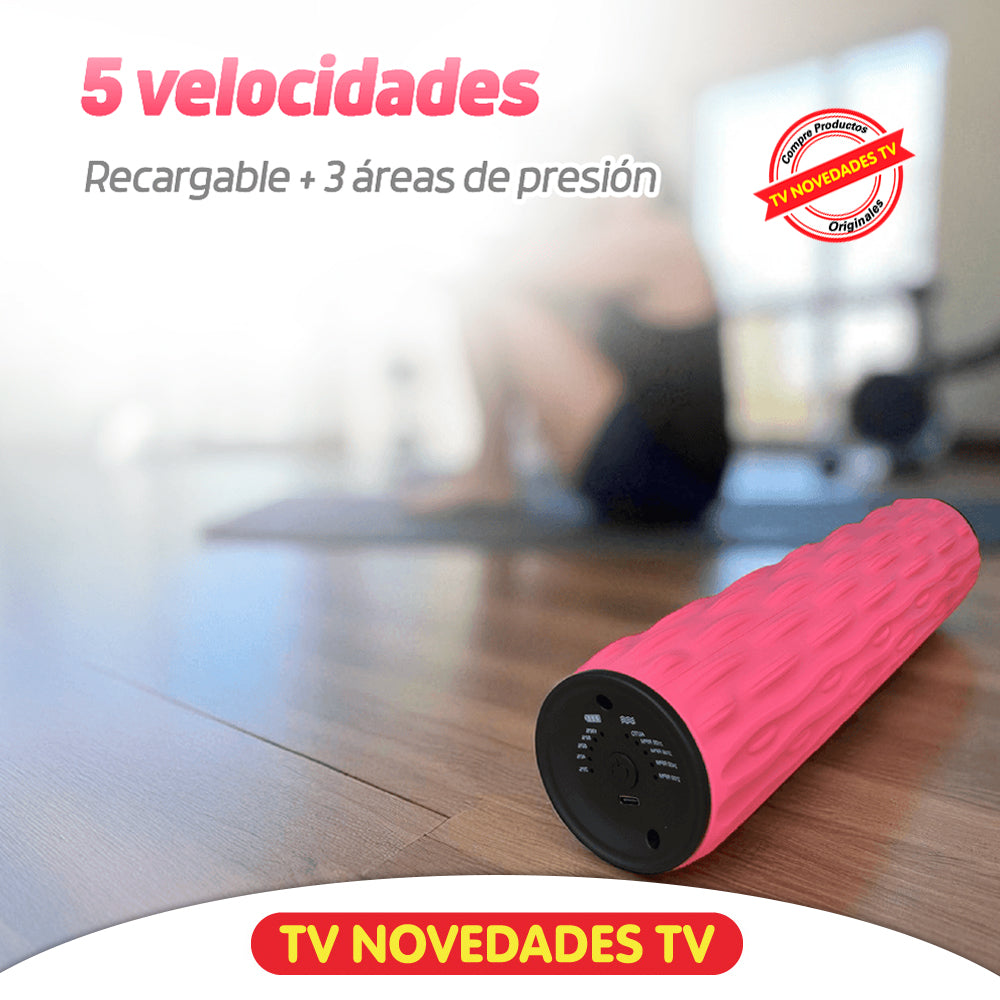 Rodillo Masajeador Inalámbrico con Vibración Ez Silver Roller V