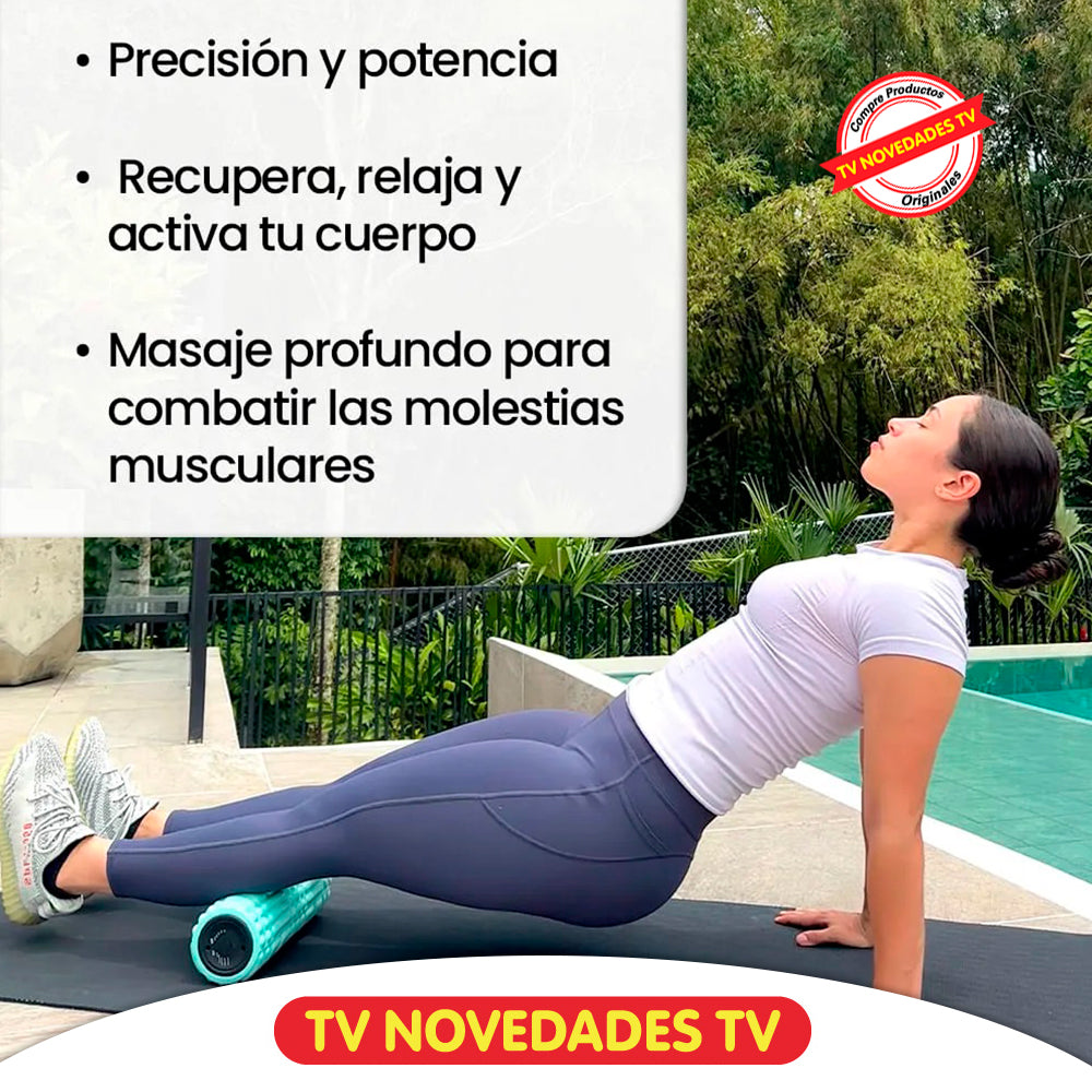 Rodillo Masajeador Inalámbrico con Vibración Ez Silver Roller C