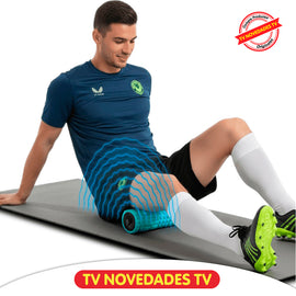 Rodillo Masajeador De Foam Con Vibración, Yoga, Pilates Ez Silver Roller C