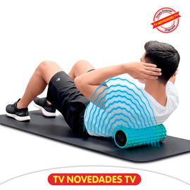 Rodillo Masajeador De Foam Con Vibración, Yoga, Pilates Ez Silver Roller C