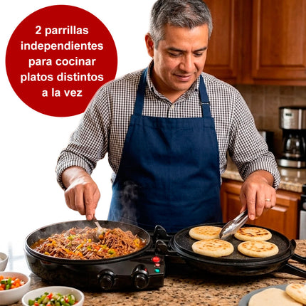 Cocina portátil multifuncional Flavor Chef 6 en 1 parrilla y horno eléctrico