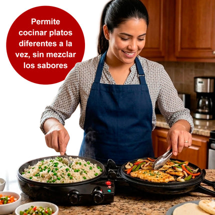 Cocina portátil multifuncional Flavor Chef 6 en 1 parrilla y horno eléctrico