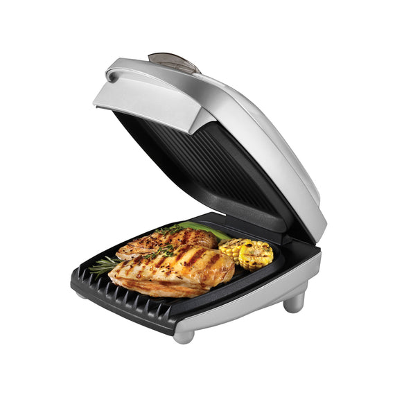 Parrillera eléctrica, cocina con hasta <b>42% menos grasa</b> con la George Foreman Grill