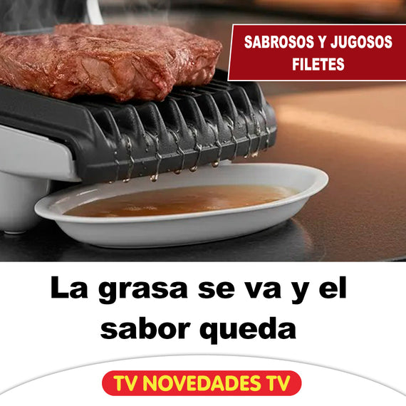 <b>La grasa se va y el sabor queda, 42% menos grasa</b> George Foreman Grill