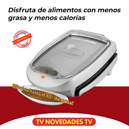 Cocina saludable con 42% menos grasa con George Foreman Grill