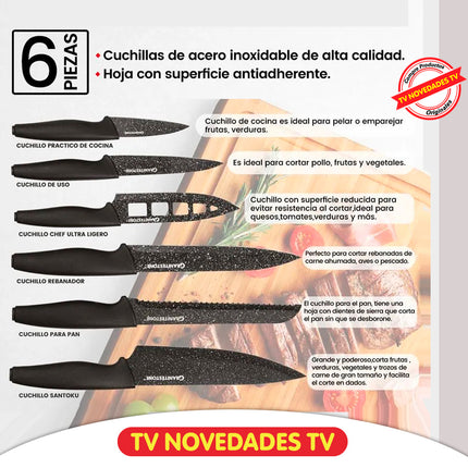 Set De Cuchillos 6 Piezas Granitestone