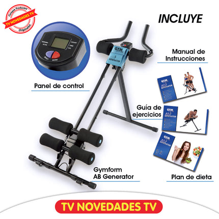 Transforma tu abdomen y quema grasa en solo 5 minutos al día GymForm Ab Generator - TV NOVEDADES TV