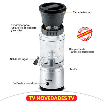 Exprimidor Portátil Recargable Huugo Juicer - TV NOVEDADES TV