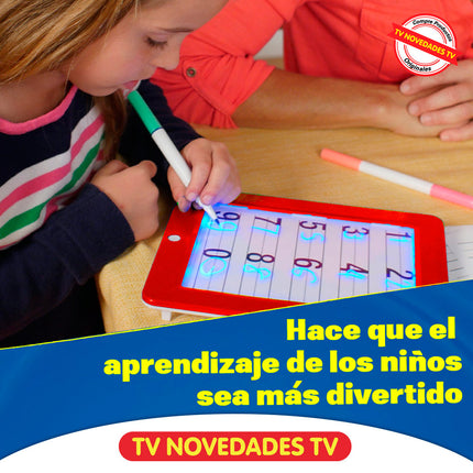 Pizarra y tablero mágico didáctico infantil con luces led Magic Pad