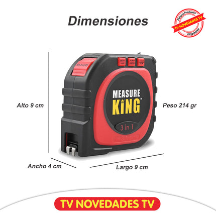 Metro digital 3 En 1 cinta métrica laser Measure King - TV NOVEDADES TV