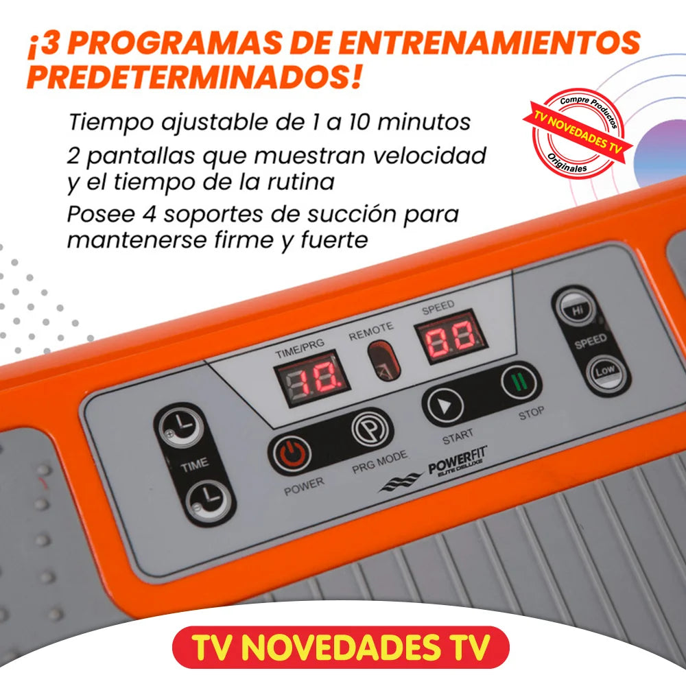 Plataforma vibratoria POWER FIT ELITE DELUXE + Bandas Elásticas EZ Cise