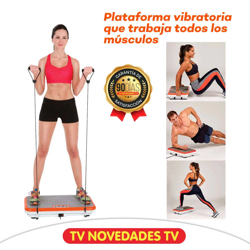 Plataforma vibratoria POWER FIT ELITE DELUXE + Bandas Elásticas EZ Cise